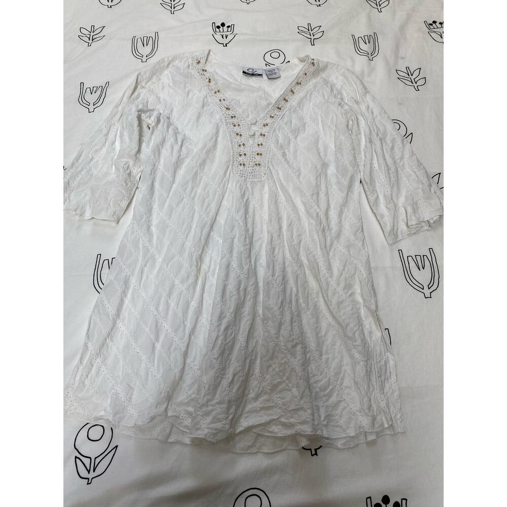 Vintage Beach Cover Up in White